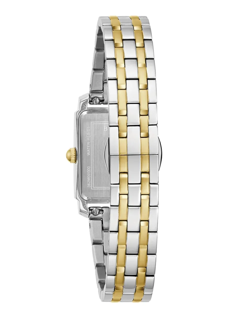 BULOVA LADIES SUTTON MOTHER PEARL DIAL BI-TONE BRACELET 98P220