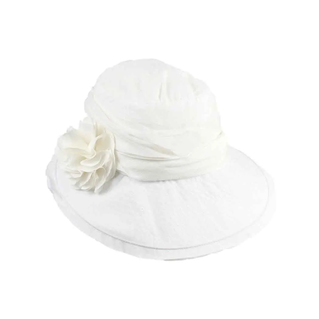 C- Jeanne Simmons Women's Asymmetrical Sun Hat with Bendable Wired Brim, Style# 4016 (Copy)