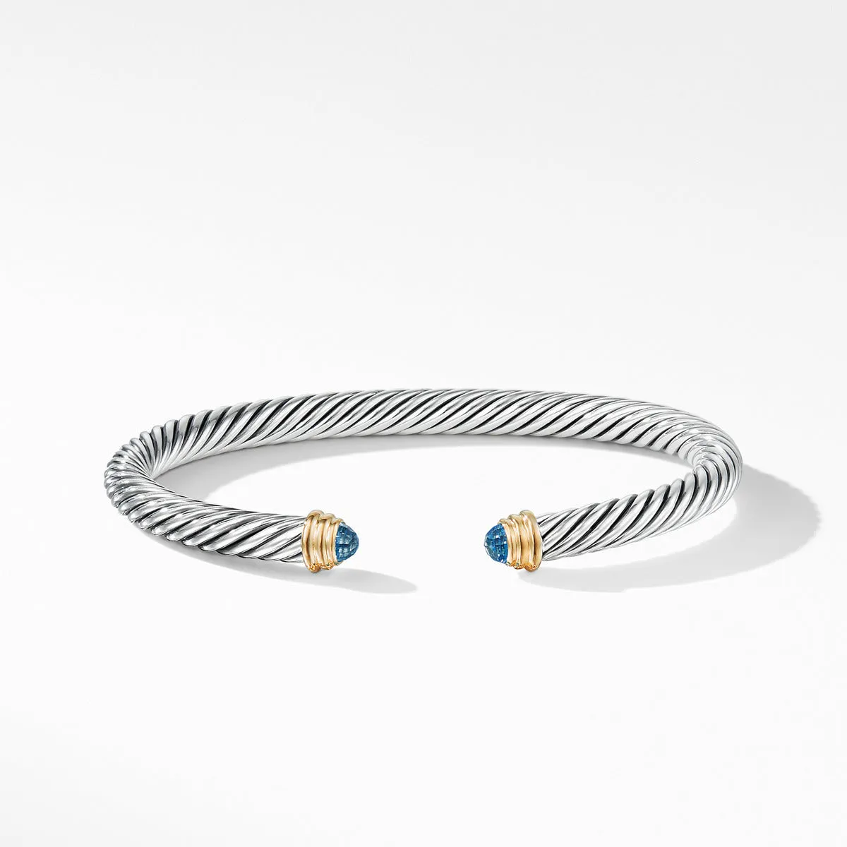 Cable Classics Bracelet with Blue Topaz and Gold