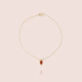 Carnelian Swinging Pendant Bracelet