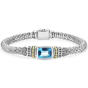 Caviar Color Swiss Blue Topaz Caviar Bracelet | 6mm