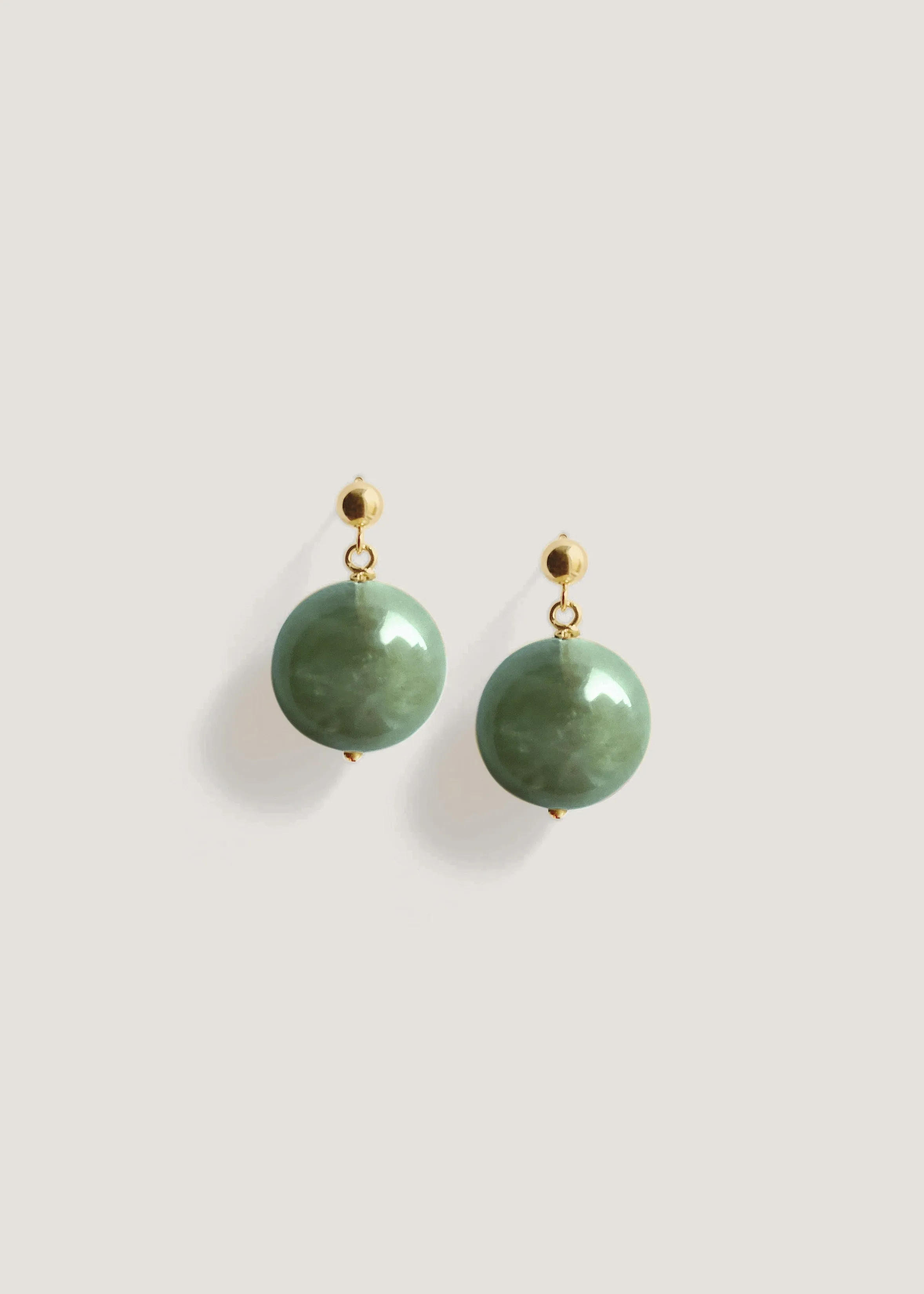 Celeste Drop Earrings Green Quartz