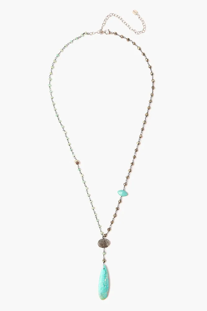 Chan Luu Turquoise Mix Stones Long Necklace