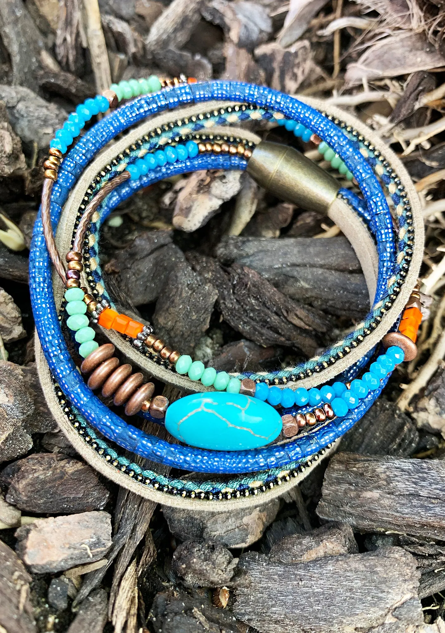 Cheyenne Beaded Double Wrap Bracelet