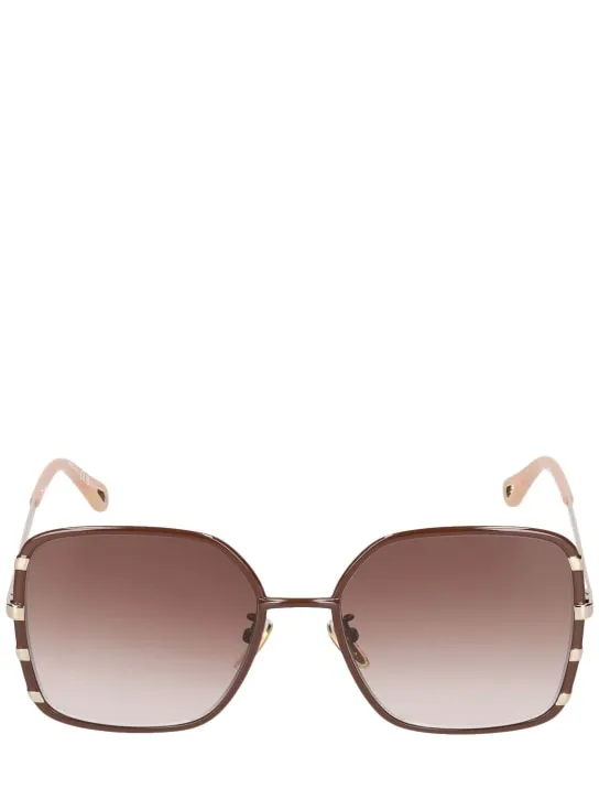 Chloé   Celeste squared metal sunglasses 