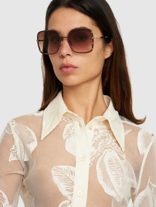 Chloé   Celeste squared metal sunglasses 