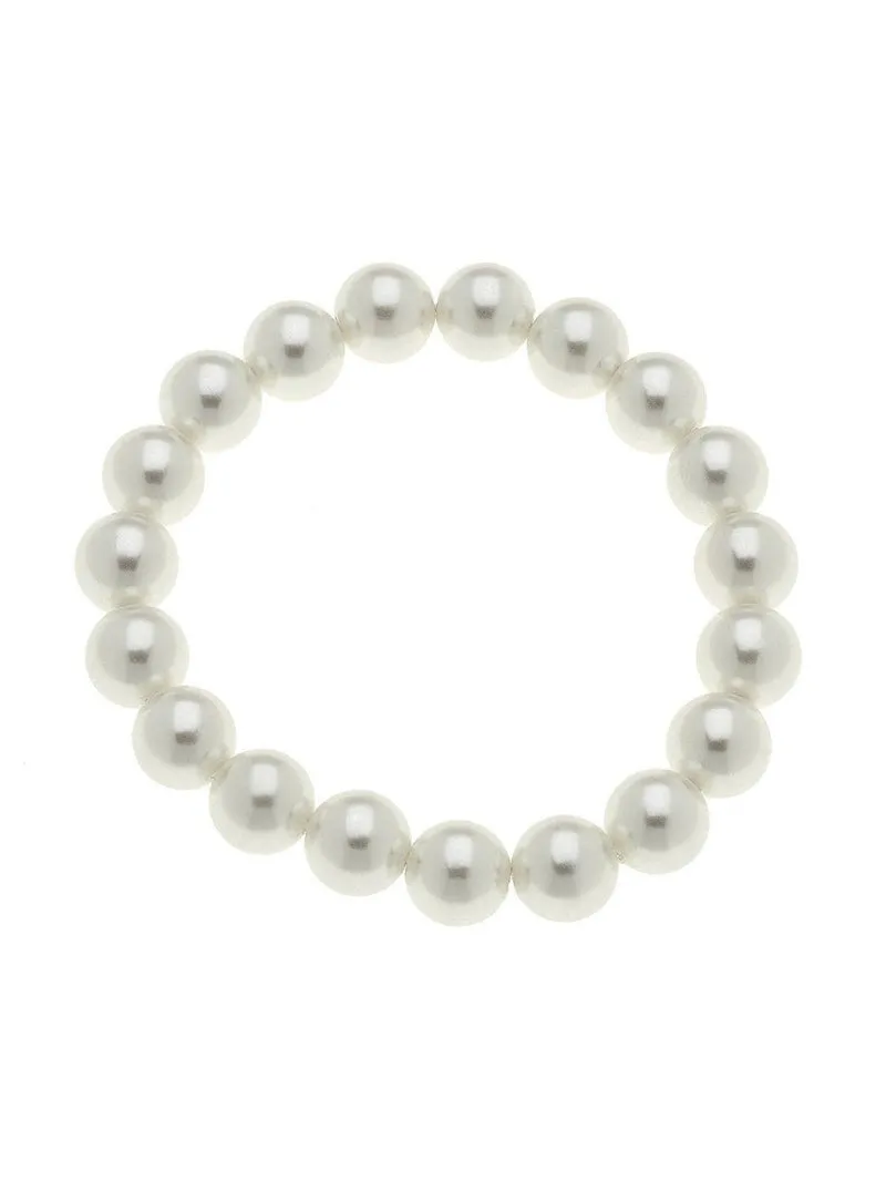 Chloe Beaded Pearl Stretch Bracelet