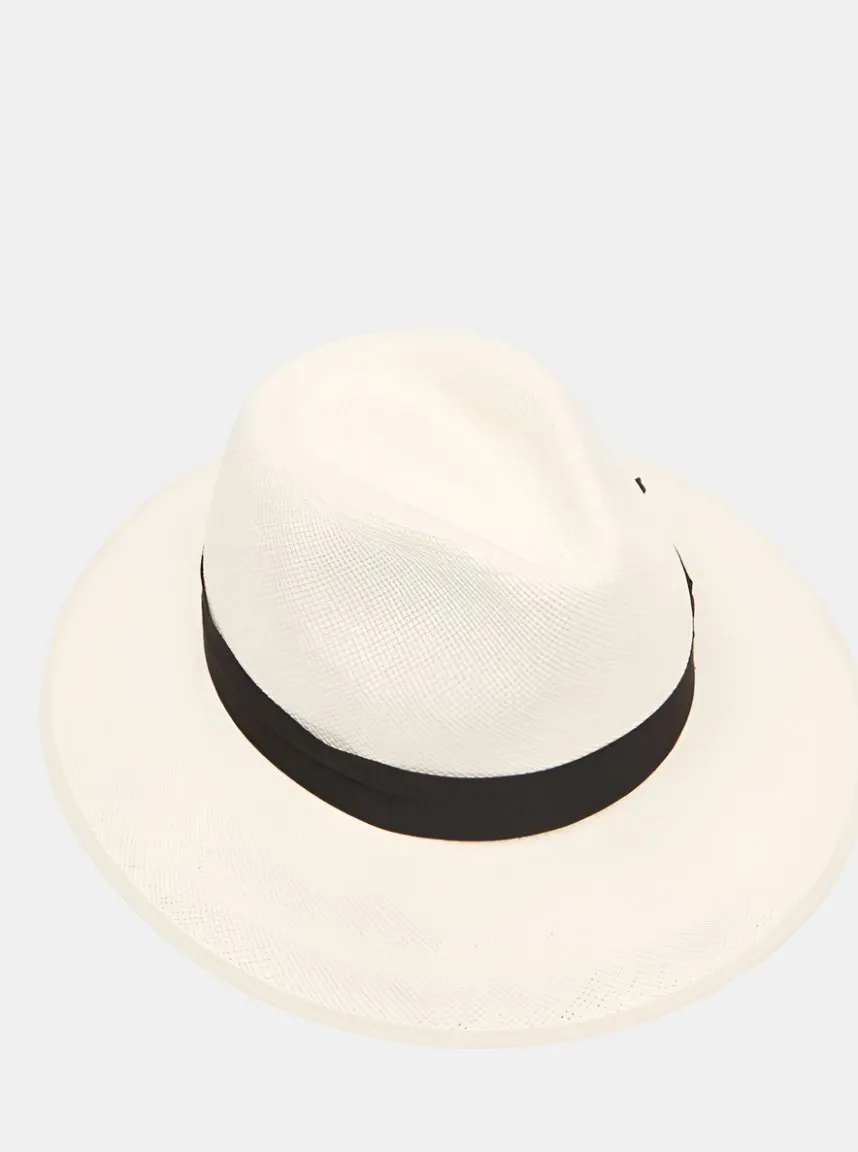 Christys' Classic Down Brim Panama with Black Band