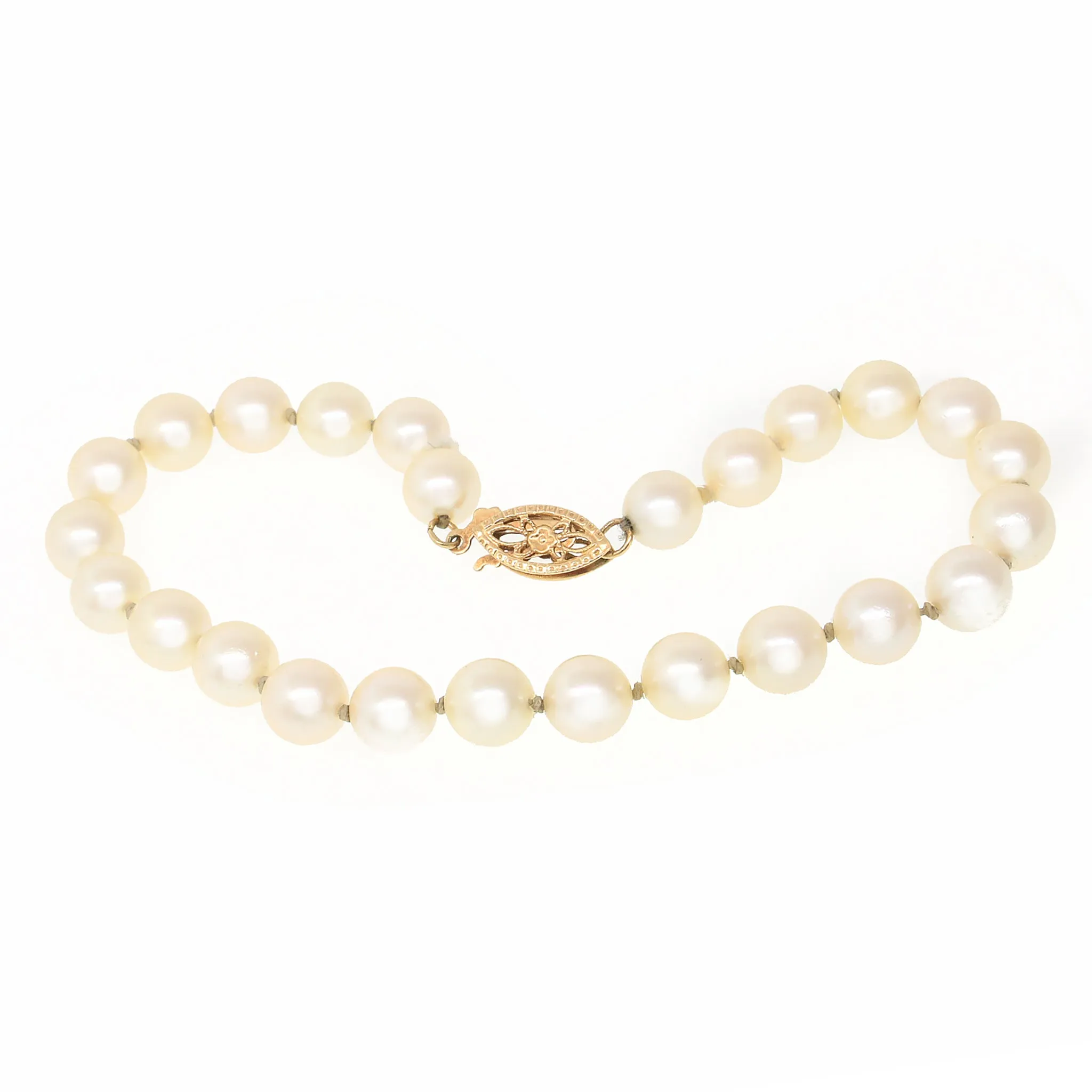 Classic 14k Gold Pearl Bracelet