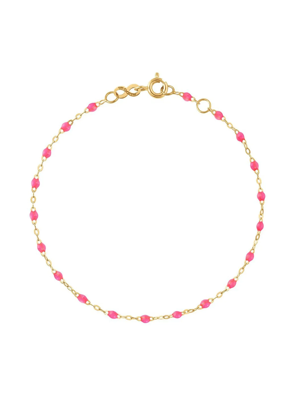 Classic Gigi Pink Resin Yellow Gold Bracelet