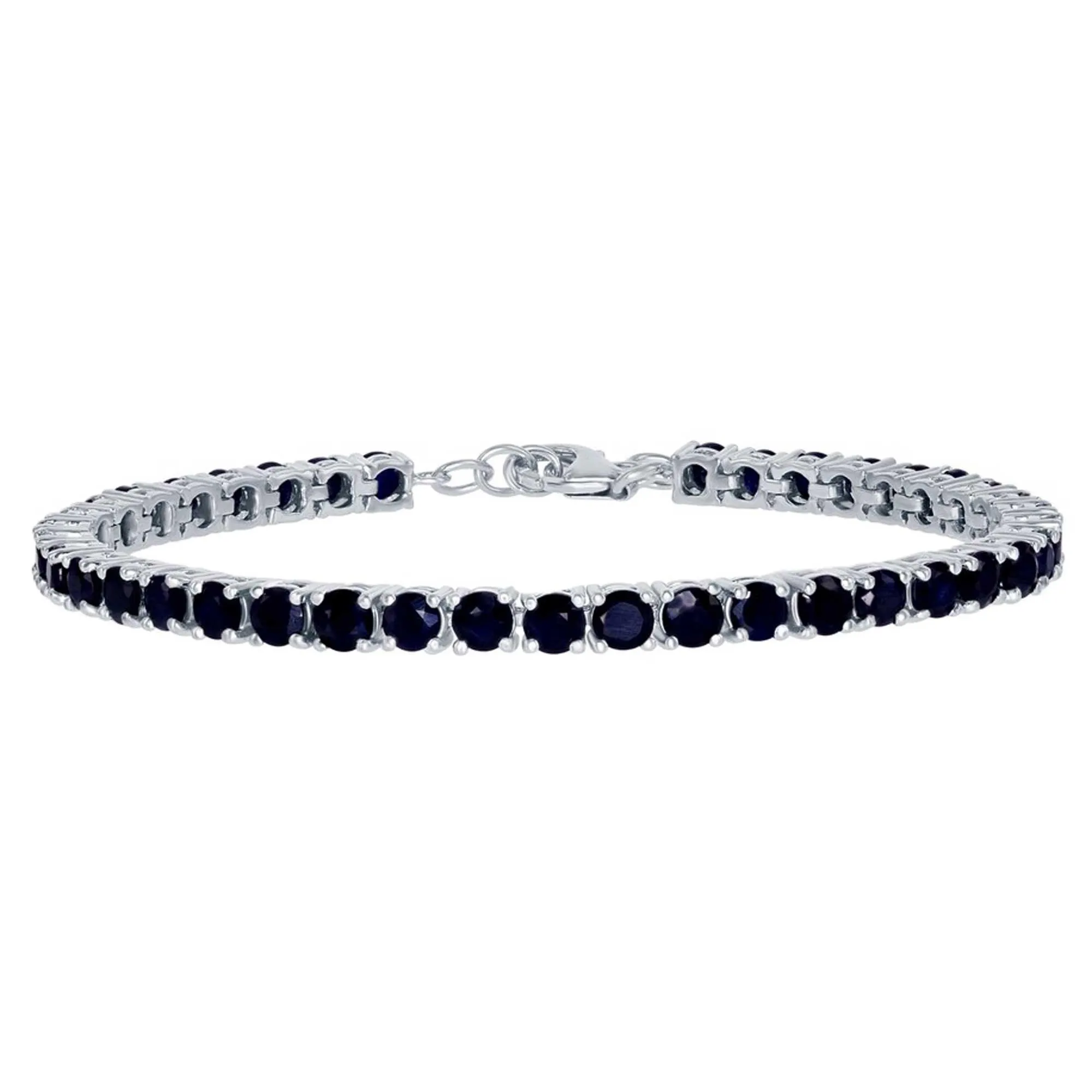 Classic Women's Bracelet - Round 13.00cttw Diffusion Sapphire Gem Tennis | T-7685