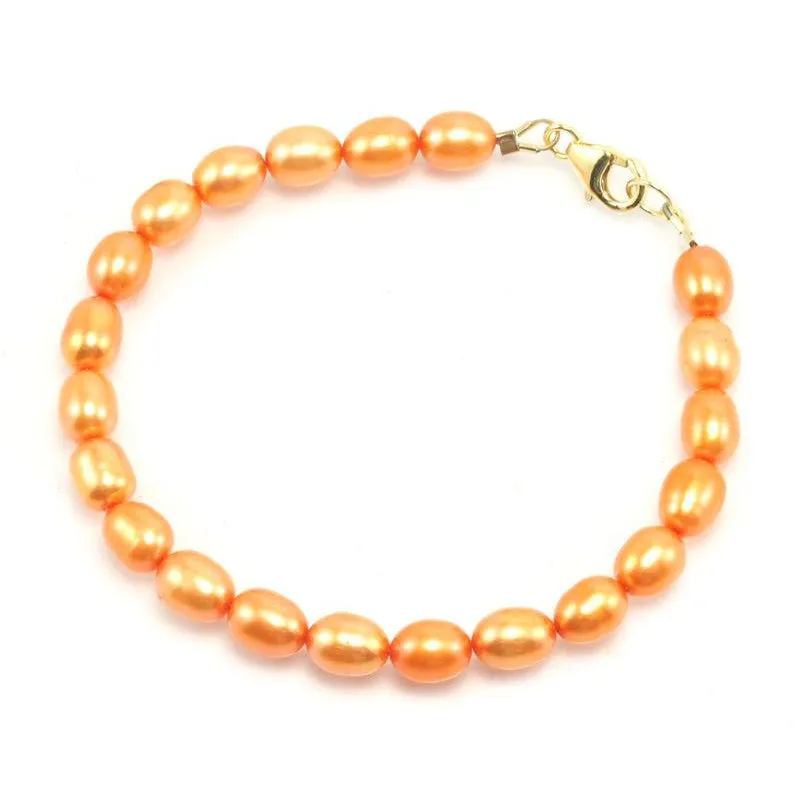 Clementine Fresh Water Pearl Bracelet With Gold Filled Trigger Clasp 3