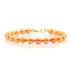 Clementine Fresh Water Pearl Bracelet With Gold Filled Trigger Clasp 3