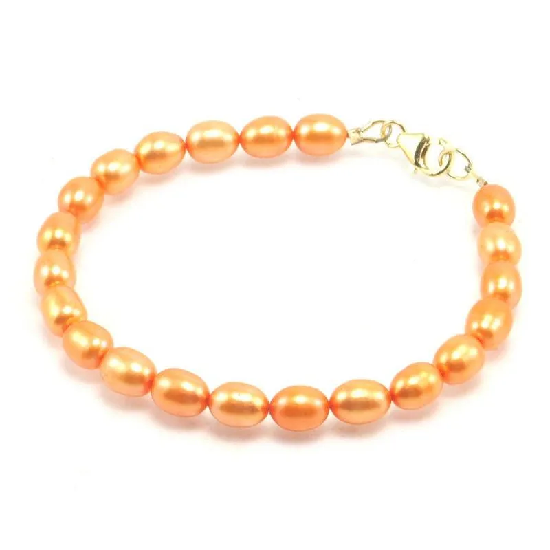 Clementine Fresh Water Pearl Bracelet With Gold Filled Trigger Clasp 3