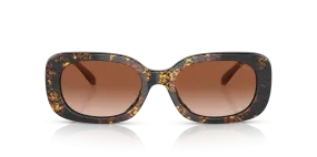 Coach Oval Non-Polarized Sunglasses - Pearlized Tortoise/Brown Gradient