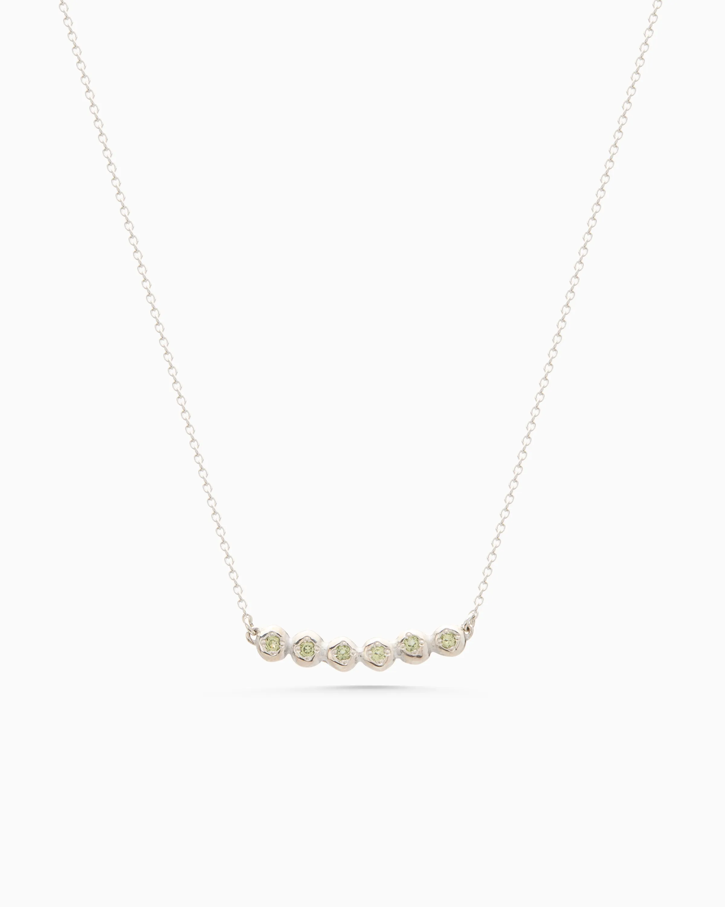 Collective Stone Bar Necklace | Silver