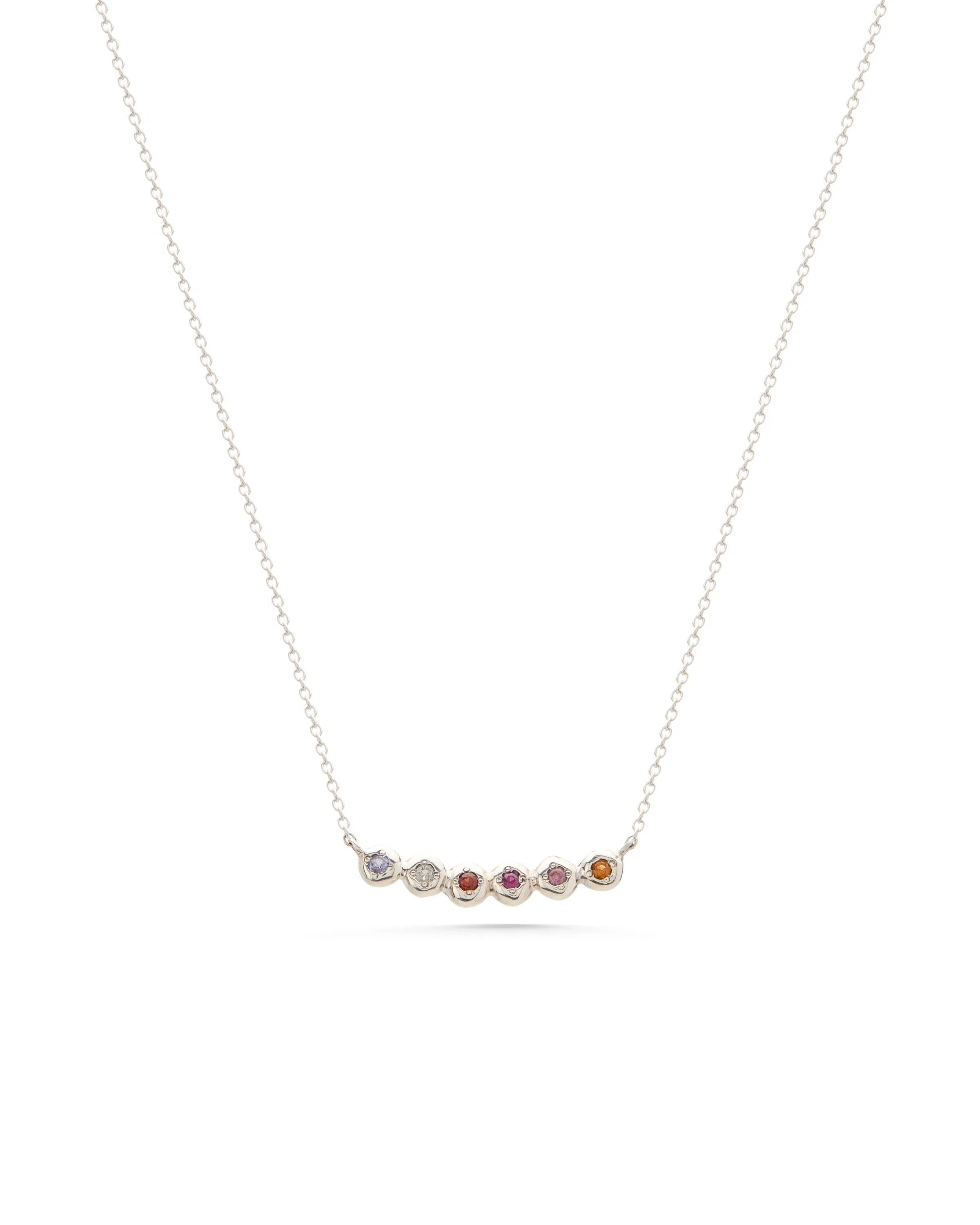 Collective Stone Bar Necklace | Silver