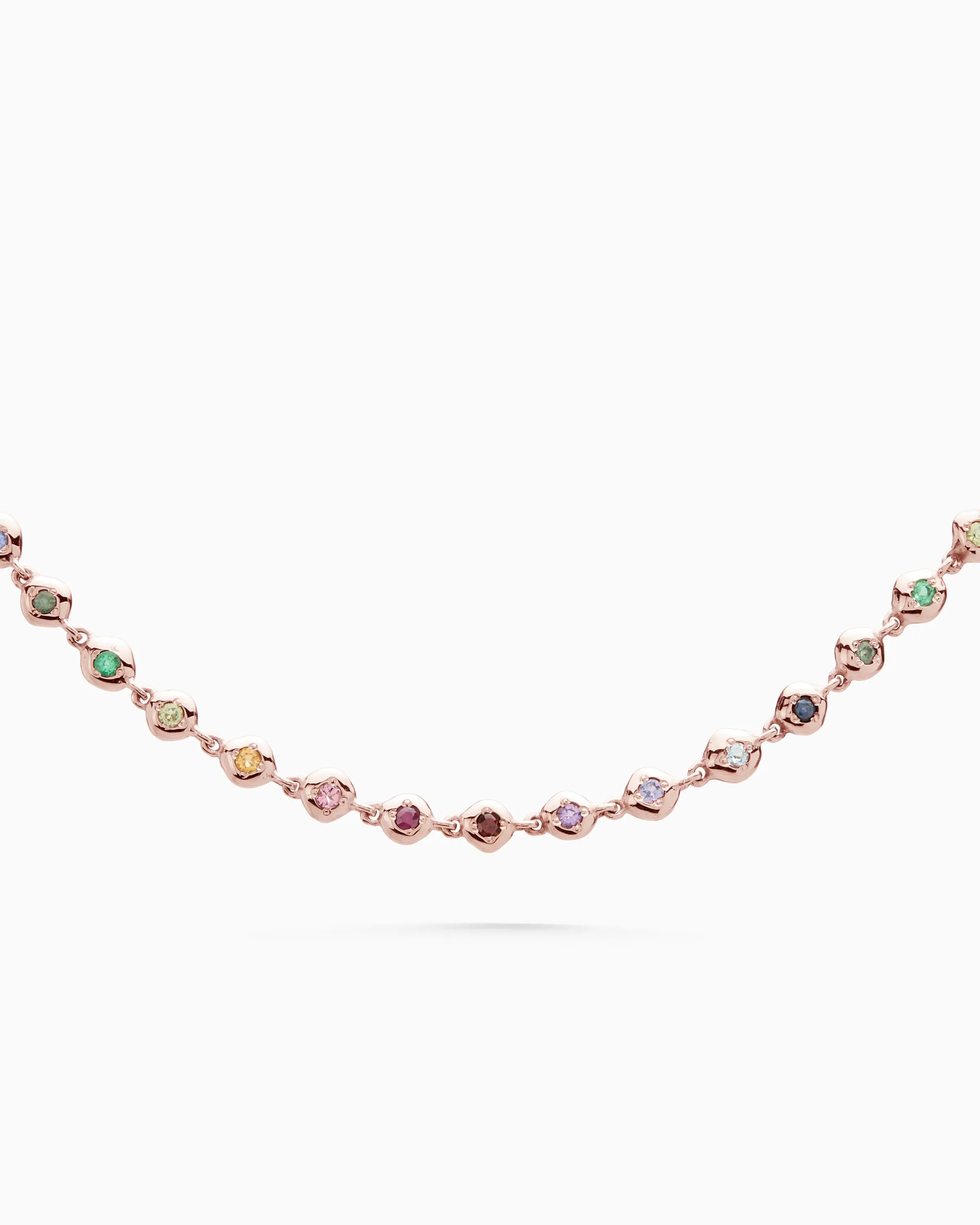 Collective Stone Necklace | Rose Gold