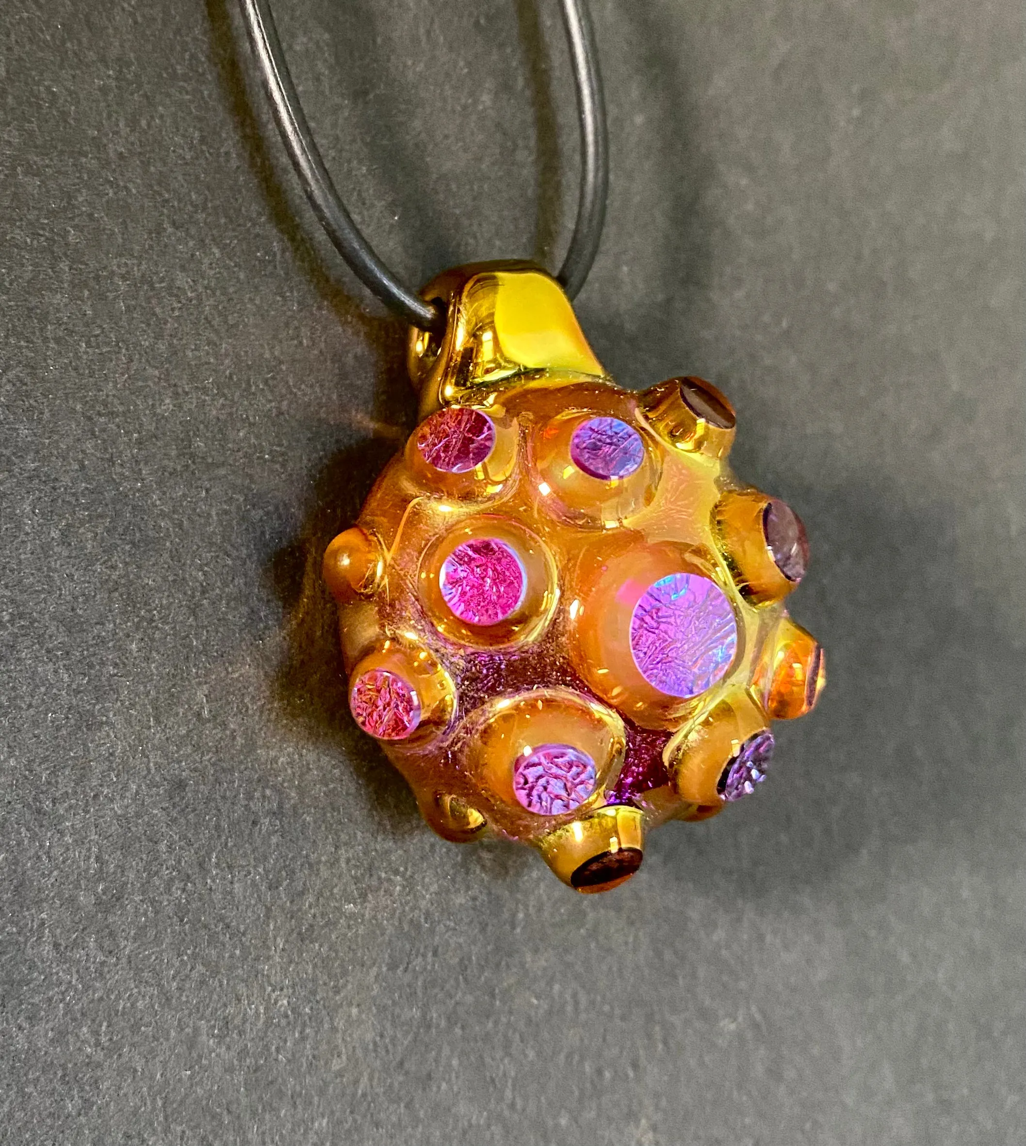 Contemporary Art Nodule (golden ruby) pendant