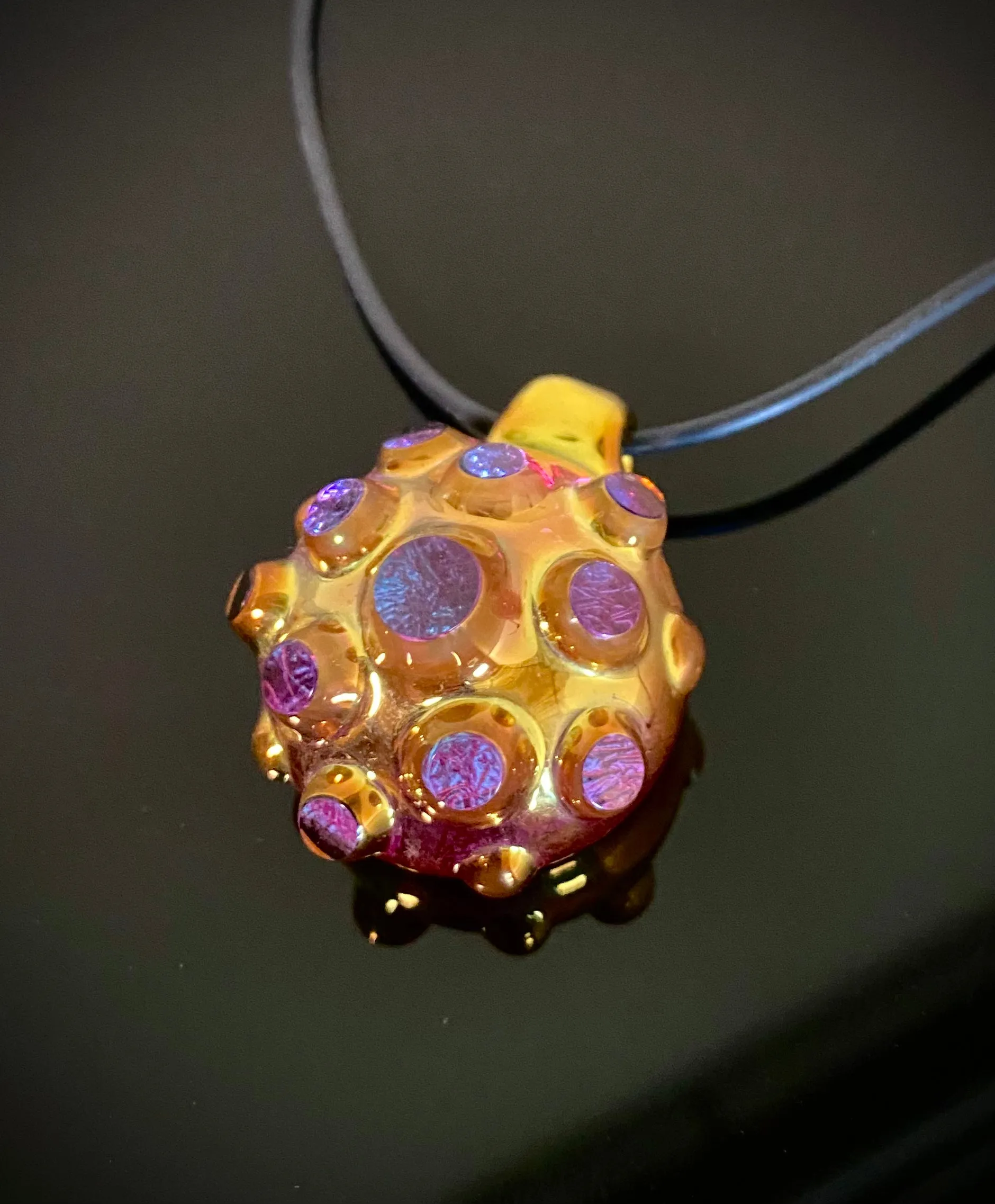 Contemporary Art Nodule (golden ruby) pendant