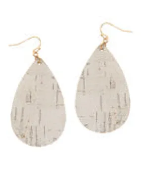 Cork Teardrop Earrings