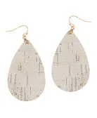 Cork Teardrop Earrings