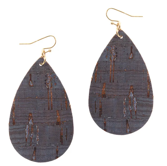 Cork Teardrop Earrings