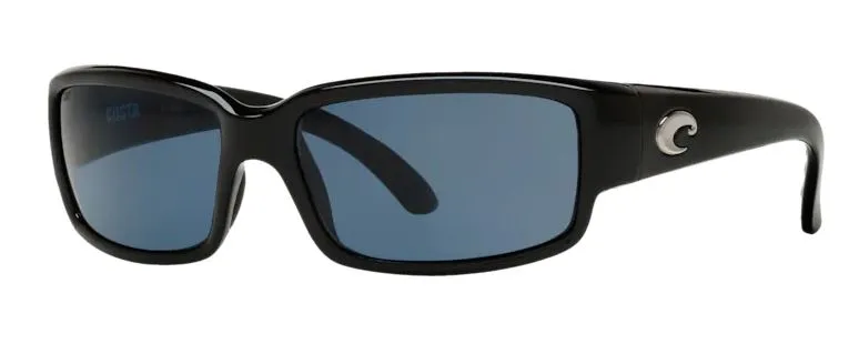 Costa Del Mar Caballito Shiny Black Frame - Gray 580 Plastic Lens - Polarized Sunglasses