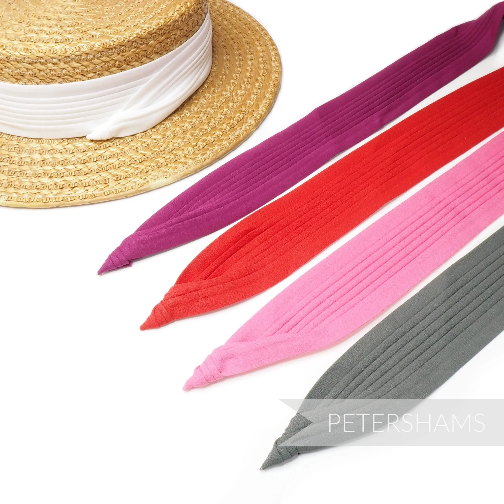 Crepe Fabric Wrap Around Puggaree Ribbon Hat Band