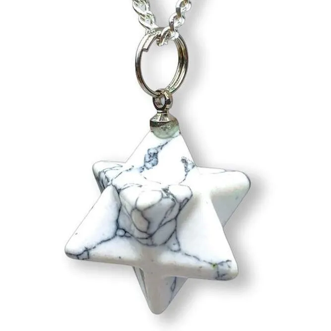 Crystal Stone Merkaba Pendant Necklace