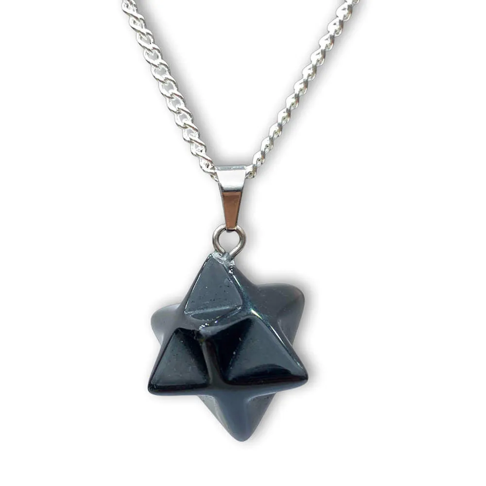 Crystal Stone Merkaba Pendant Necklace