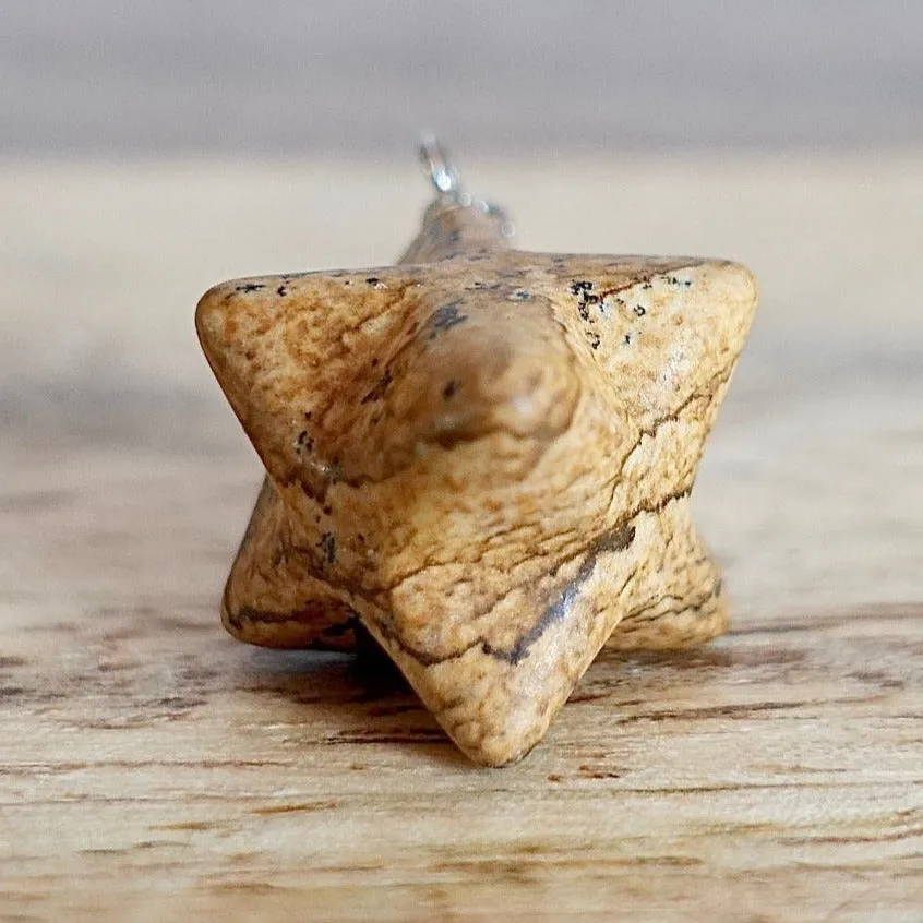 Crystal Stone Merkaba Pendant Necklace