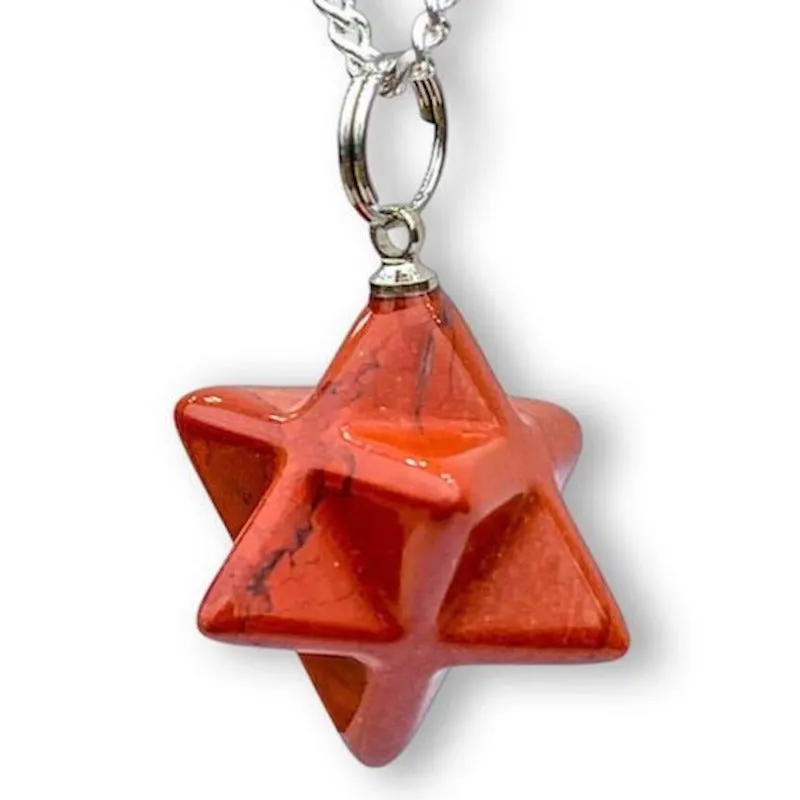 Crystal Stone Merkaba Pendant Necklace