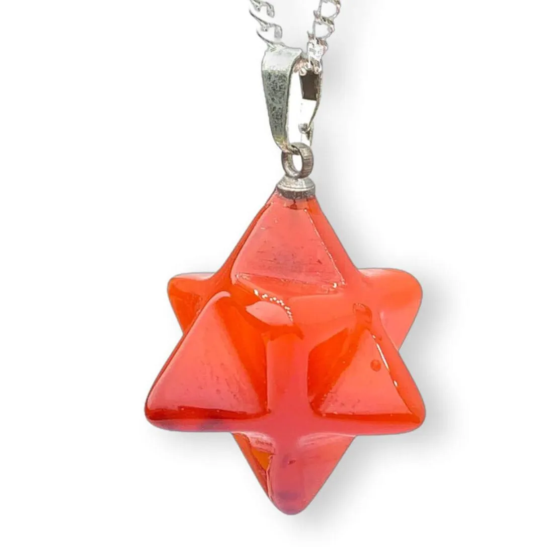 Crystal Stone Merkaba Pendant Necklace