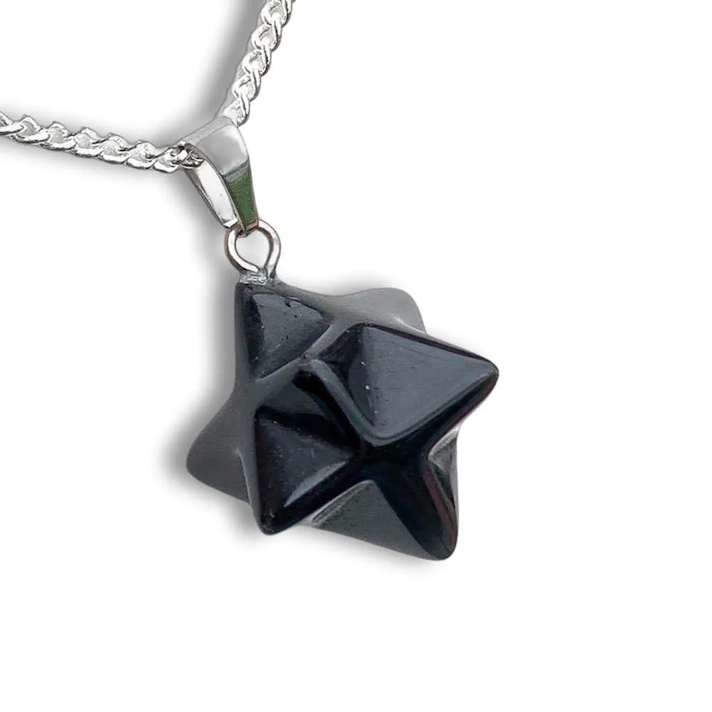 Crystal Stone Merkaba Pendant Necklace