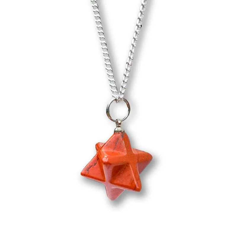 Crystal Stone Merkaba Pendant Necklace