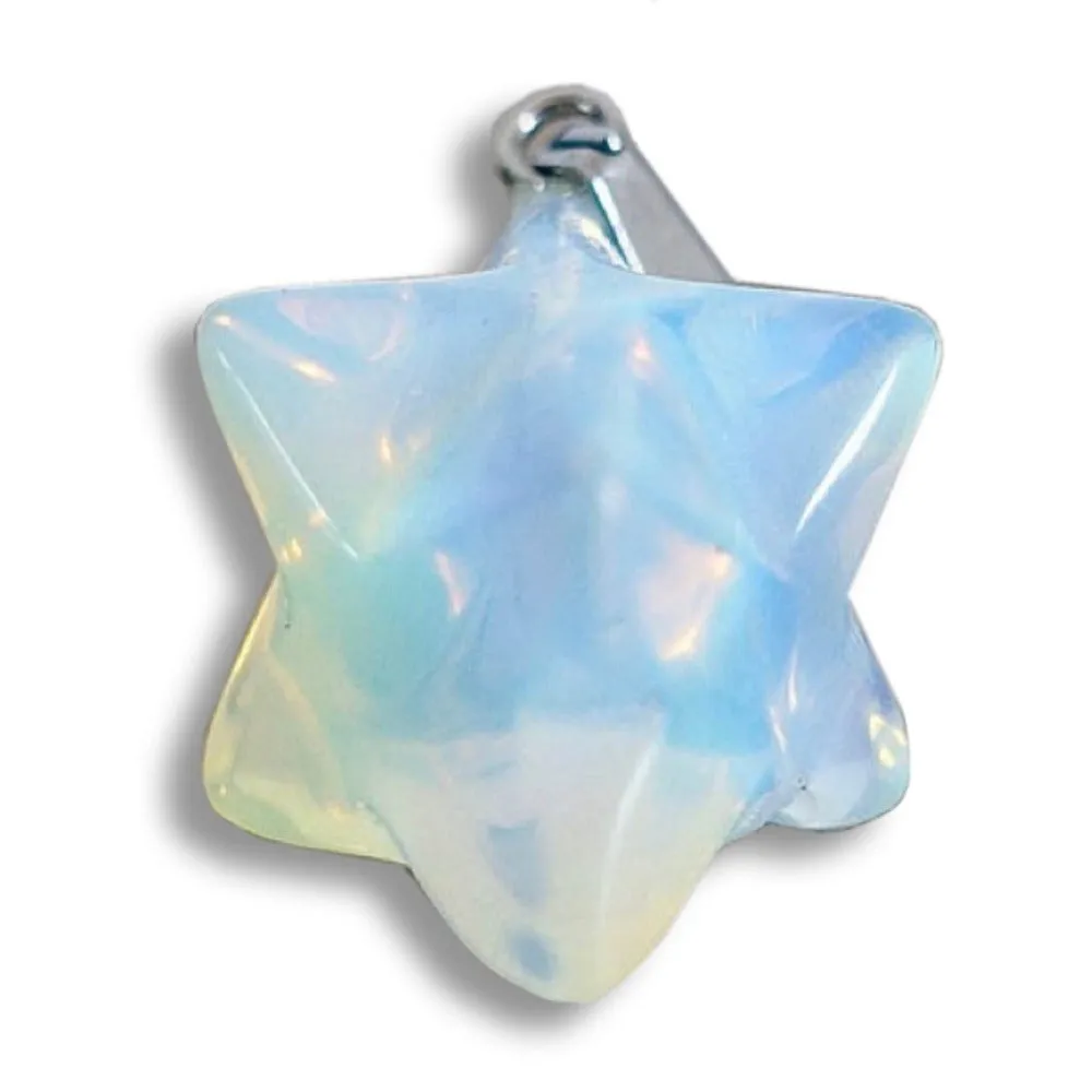 Crystal Stone Merkaba Pendant Necklace