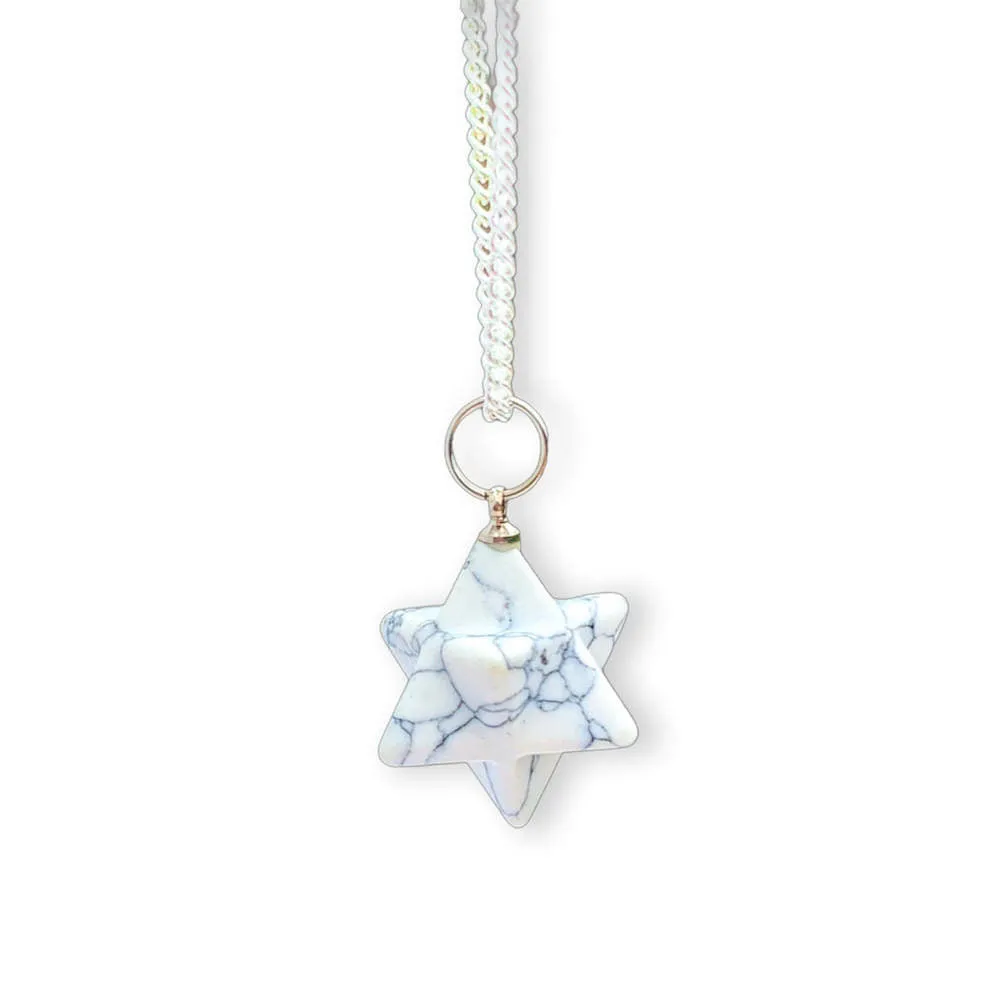 Crystal Stone Merkaba Pendant Necklace