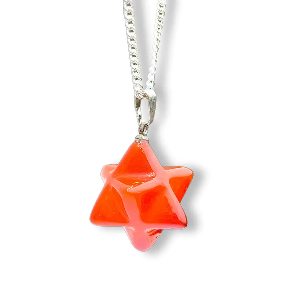 Crystal Stone Merkaba Pendant Necklace