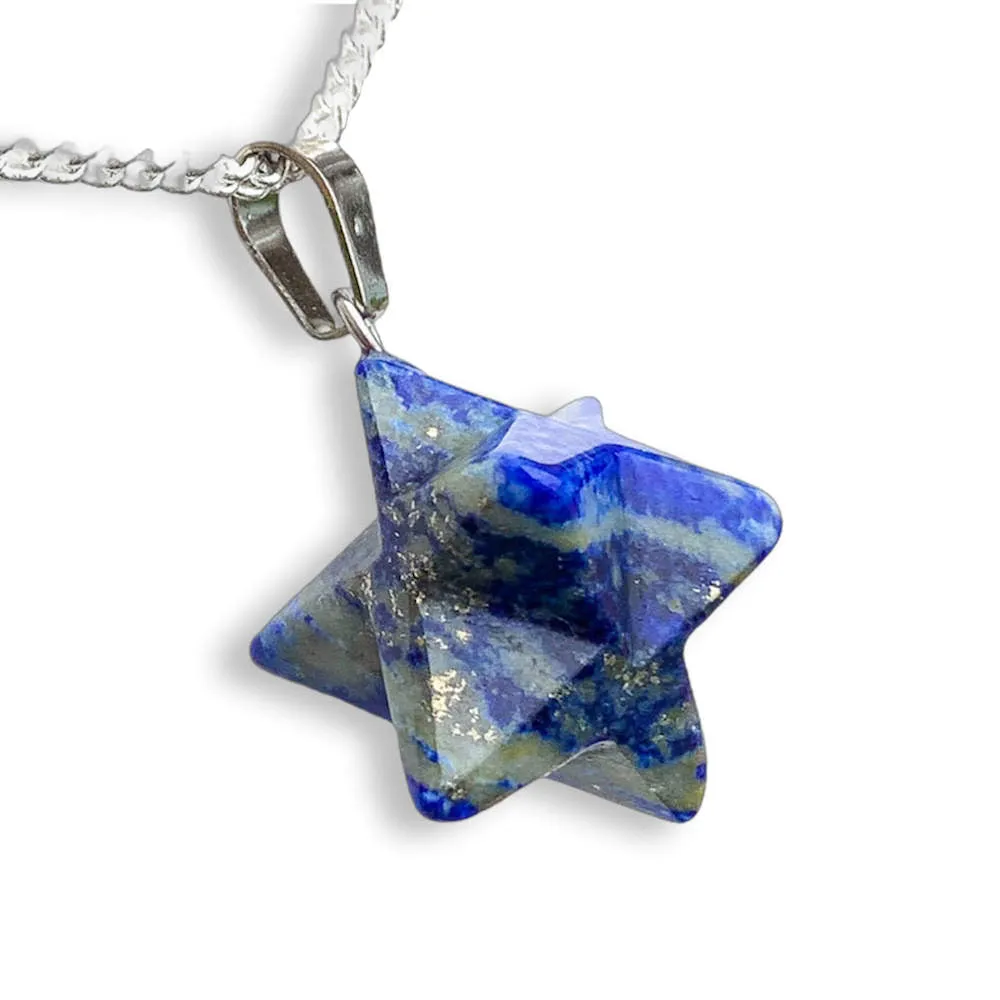 Crystal Stone Merkaba Pendant Necklace