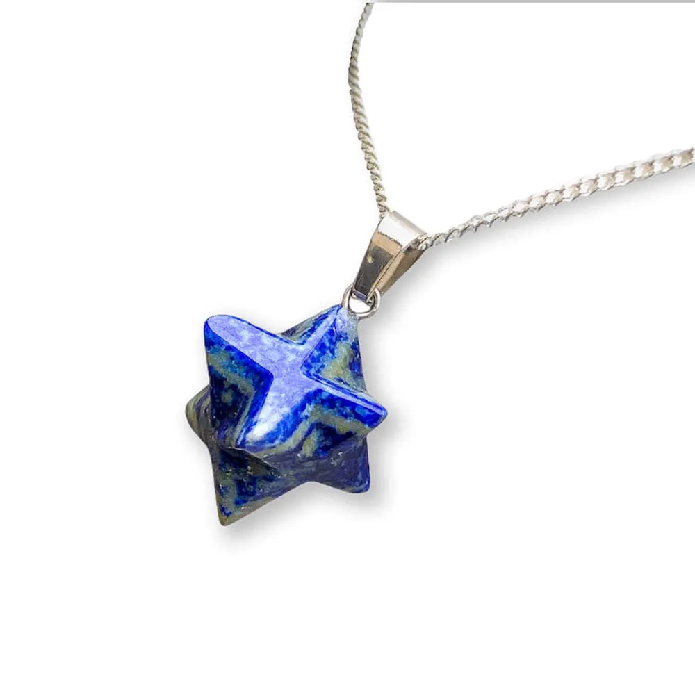 Crystal Stone Merkaba Pendant Necklace