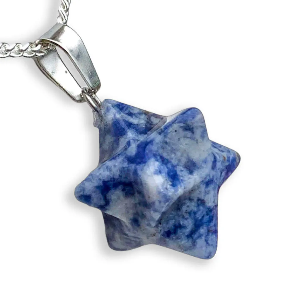 Crystal Stone Merkaba Pendant Necklace