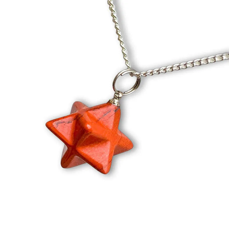 Crystal Stone Merkaba Pendant Necklace