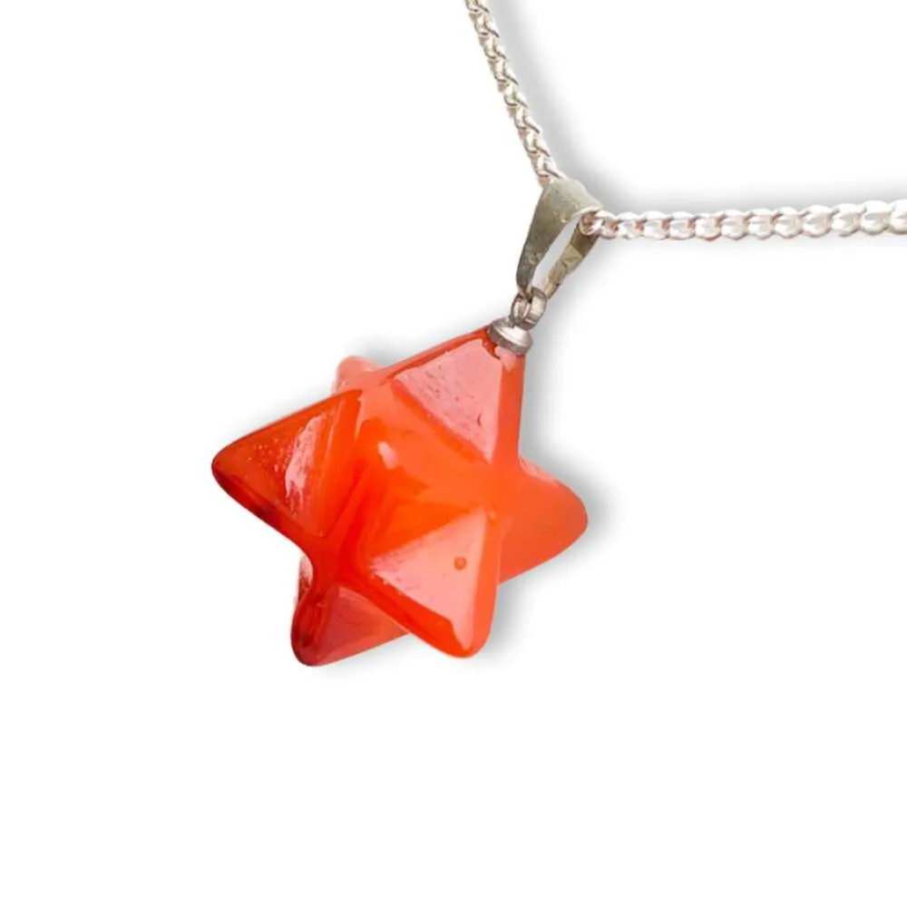 Crystal Stone Merkaba Pendant Necklace