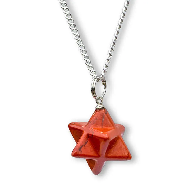 Crystal Stone Merkaba Pendant Necklace