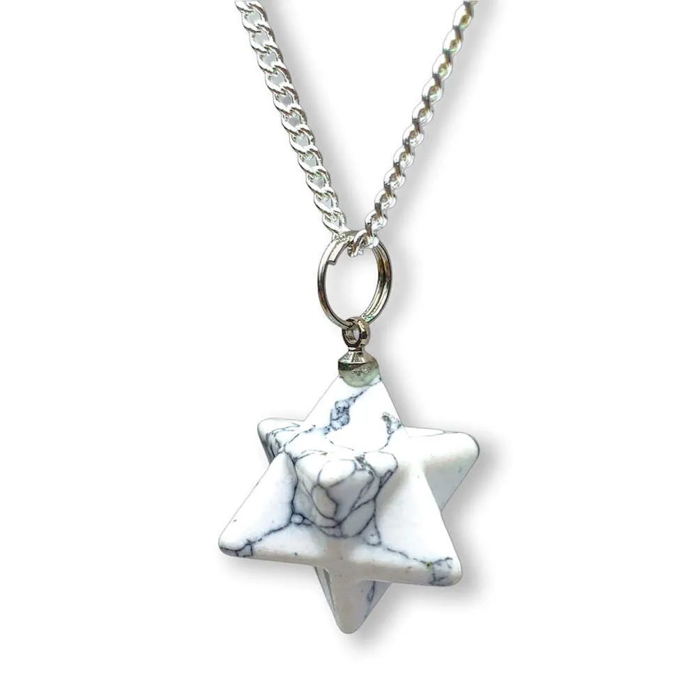 Crystal Stone Merkaba Pendant Necklace