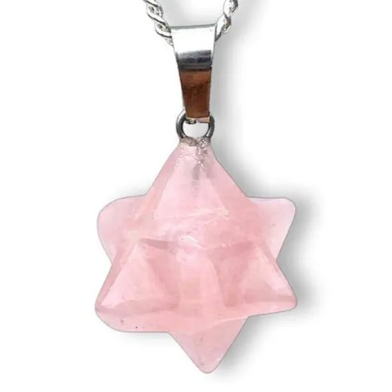 Crystal Stone Merkaba Pendant Necklace