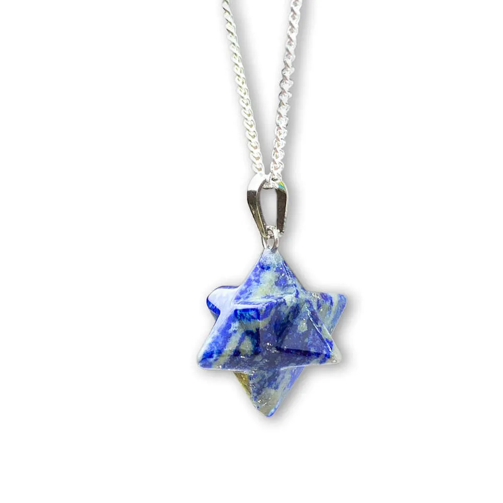 Crystal Stone Merkaba Pendant Necklace