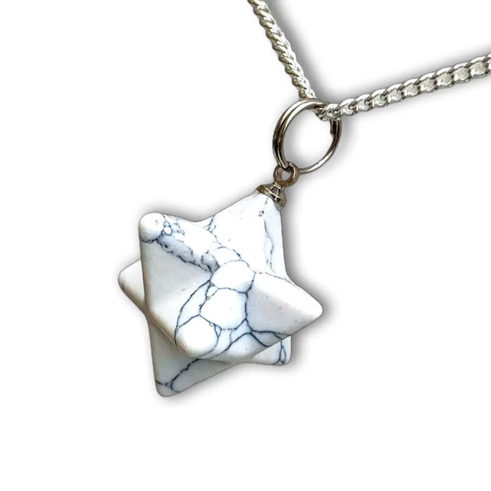 Crystal Stone Merkaba Pendant Necklace