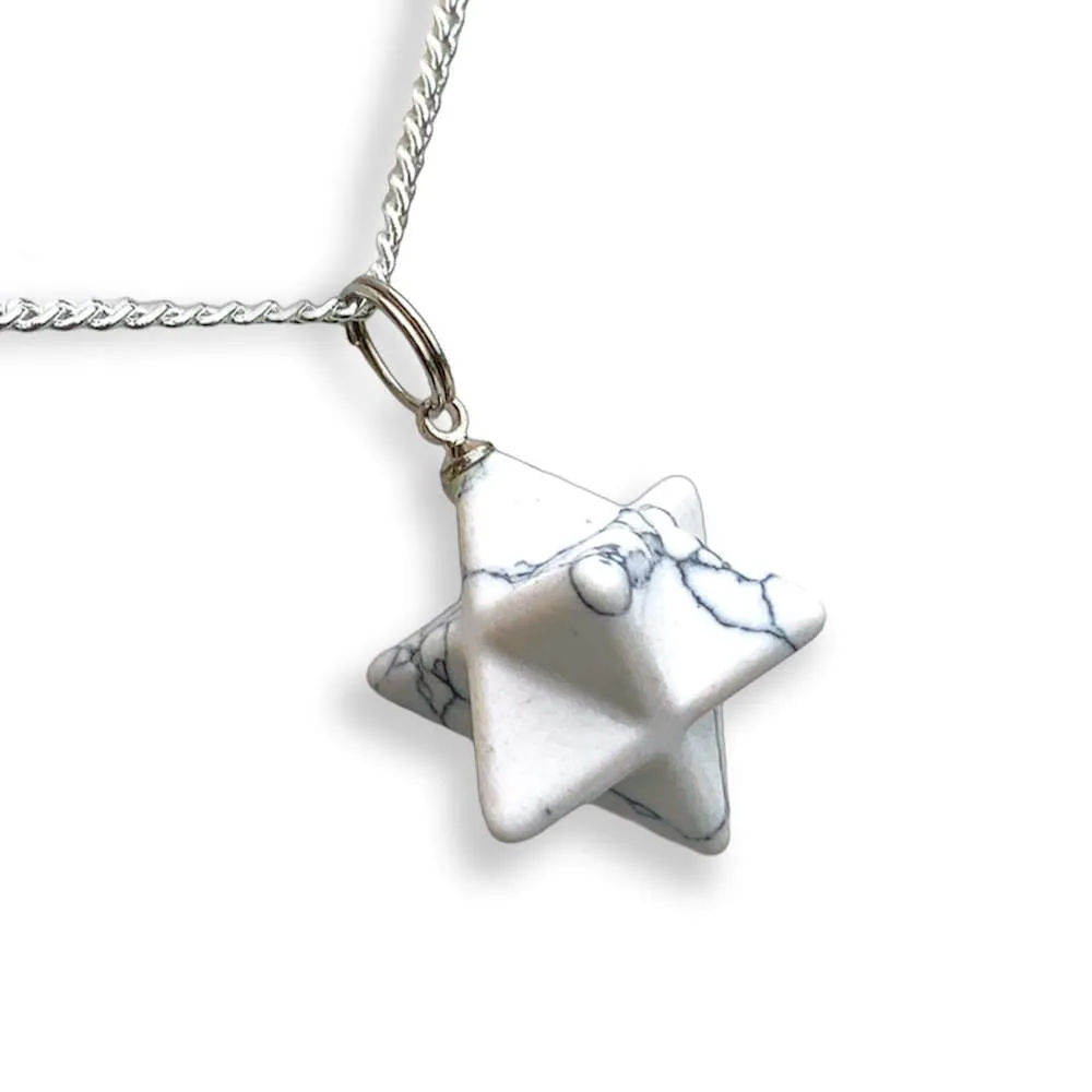 Crystal Stone Merkaba Pendant Necklace